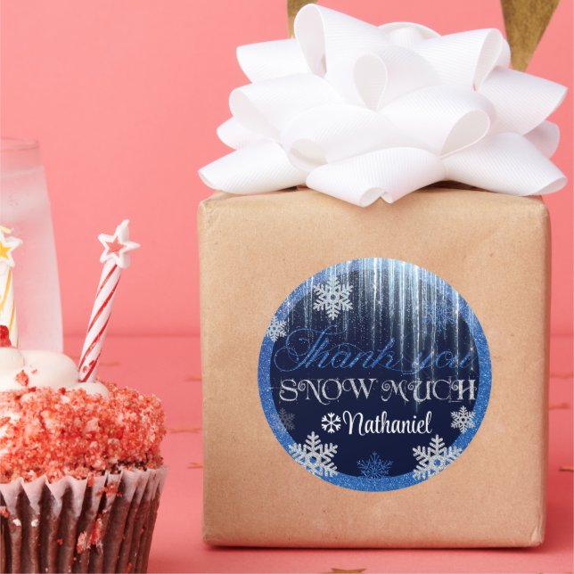 Adesivo Redondo Winter ONEderland Boy Birthday (Festa)