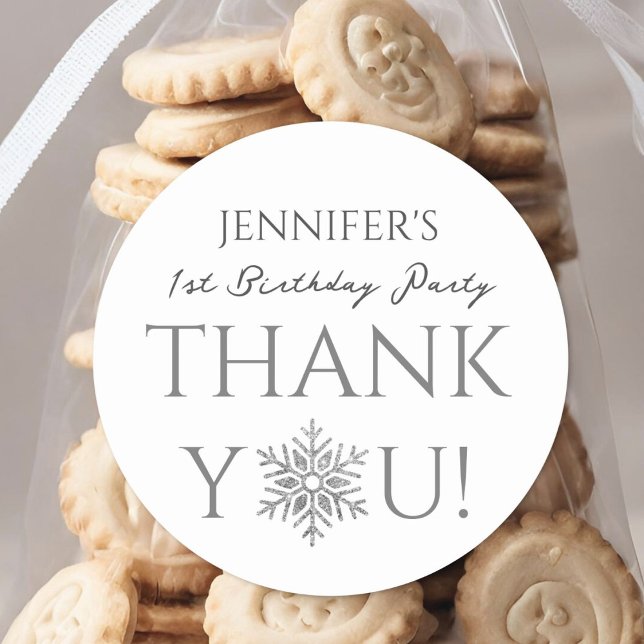 Adesivo Redondo Winter ONEderland | primeiro aniversario minimalis (Criador carregado)