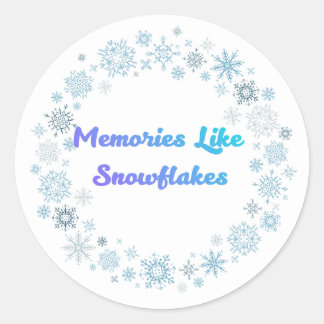 Adesivo Redondo Winter Snowflake Wreath Sticker