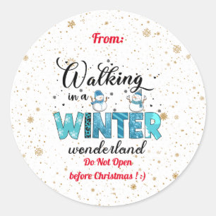 Adesivo Redondo Winter Wonderland Customize