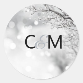 Adesivo Redondo Winter Wonderland Snow Wedals SEAL