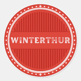 Adesivo Redondo Winterthur City Pride Emblem – Swiss Identity