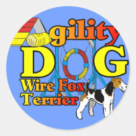 Adesivo Redondo Wire_Fox_Terrier_Agilidade_