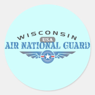 Adesivo Redondo Wisconsin Air National Guarda