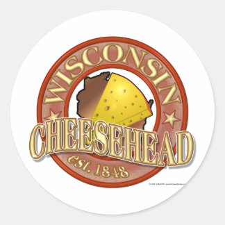 Adesivo Redondo Wisconsin Cheesehead Seal