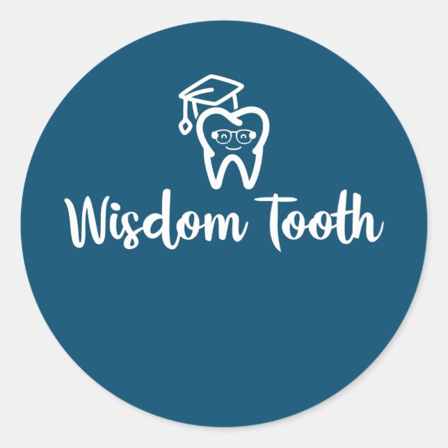 Adesivo Redondo Wisdom tooth Dentist Dental hygienist Doctor (Frente)