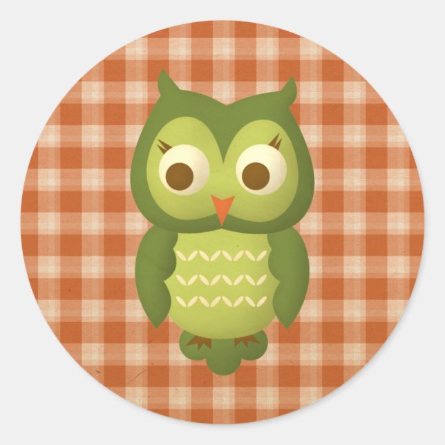 Adesivo Redondo Wise Owl (Frente)