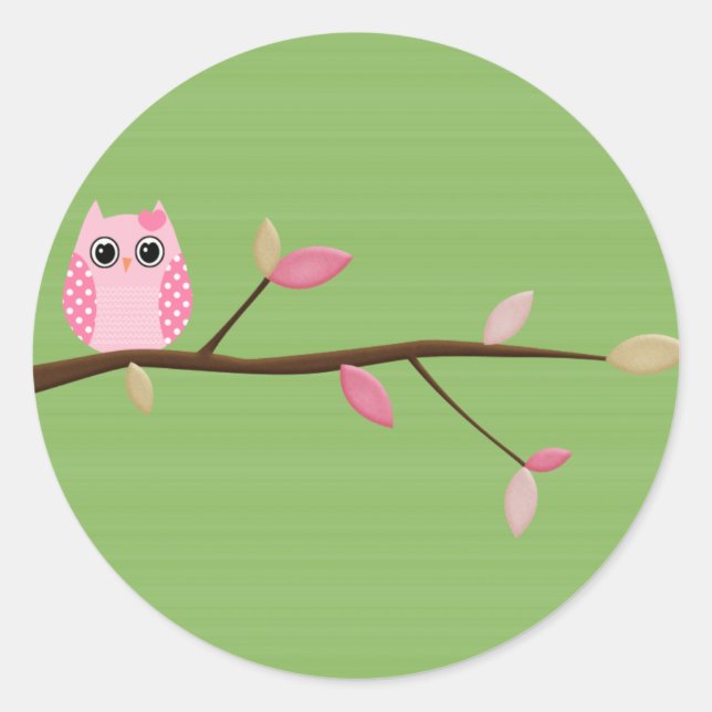 Adesivo Redondo Wise Owl (Frente)