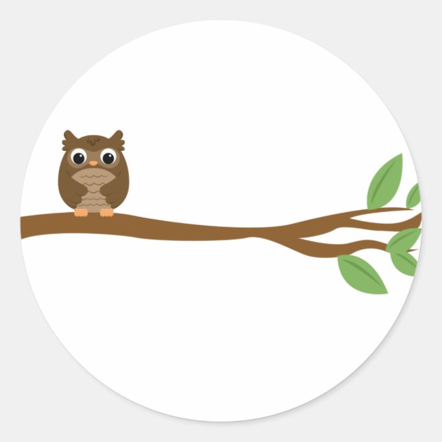 Adesivo Redondo Wise Owl (Frente)