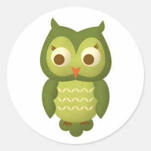 Adesivo Redondo Wise Owl