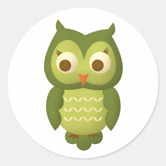 Adesivo Redondo Wise Owl (Frente)