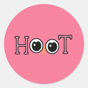 Adesivo Redondo Wise Owl Hoot