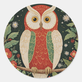 Adesivo Redondo Wise Winter Watcher