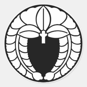 Adesivo Redondo Wistéria pendurada em bolo de arroz