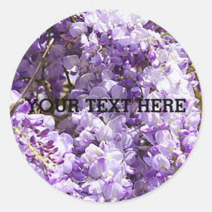 Adesivo Redondo Wisteria Purple Floral Flor Tree Violet