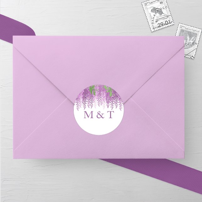 Adesivo Redondo Wisteria Wonder Wedding (Criador carregado)