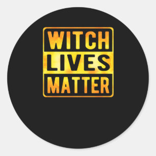 Adesivo Redondo Witch Vive Dia de as Bruxas engraçado Witch Meme W