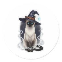 Witchy Siamese - Halloween Sleek Cat