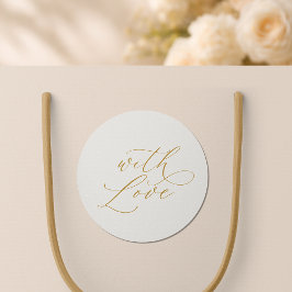 Adesivo Redondo With Love Wedding Favor