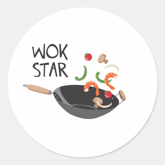 Adesivo Redondo Wok Star (Frente)