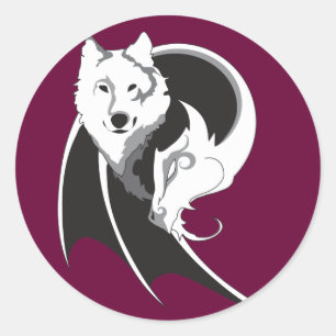 Adesivo Redondo Wolf & Dragon Stickers