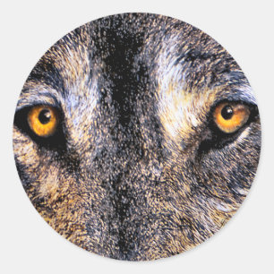 Adesivo Redondo Wolf Eyes Stickers