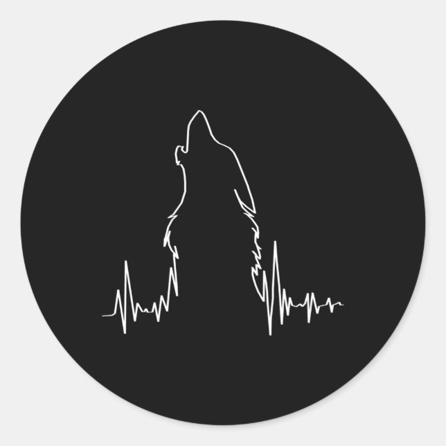 Adesivo Redondo Wolf Hebeat Spirit Wolf (Frente)