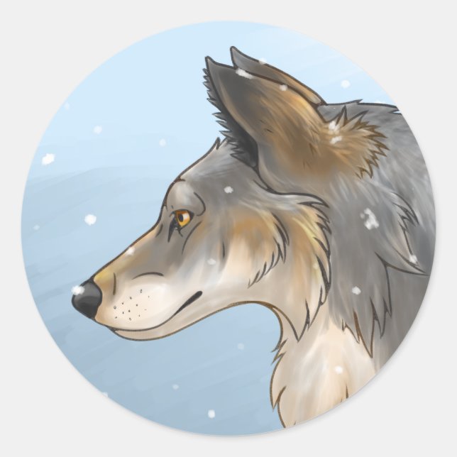 Adesivo Redondo Wolf Northwestern (Frente)