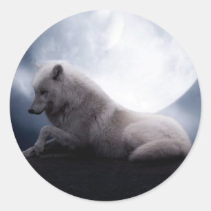 Adesivo Redondo Wolf o Rei da Selvagem