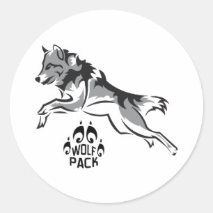 ADESIVO REDONDO WOLF PACK