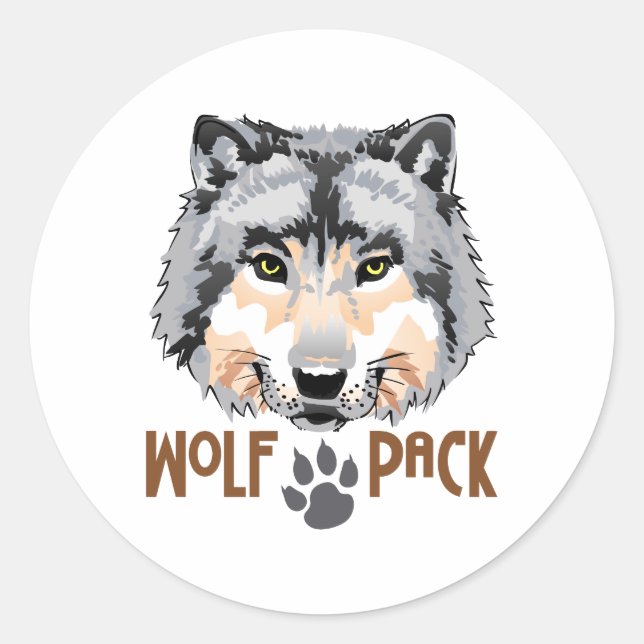 ADESIVO REDONDO WOLF PACK (Frente)