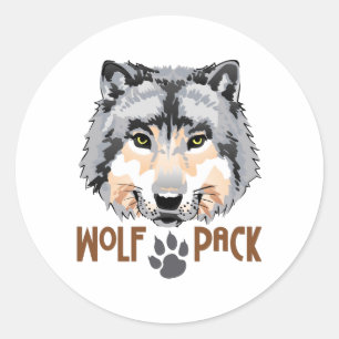ADESIVO REDONDO WOLF PACK