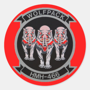 ADESIVO REDONDO WOLF PACK HMH-466