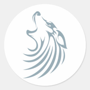 Adesivo Redondo Wolf Shirts   Logotipo Legal do Wolf Shirts