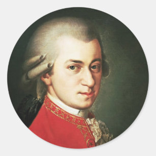 Adesivo Redondo Wolfgang Amadeus Mozart