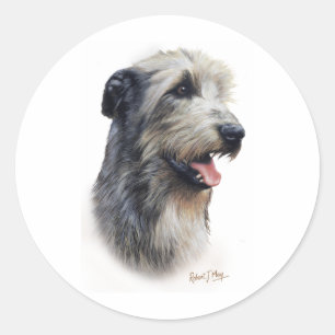 Adesivo Redondo Wolfhound irlandês