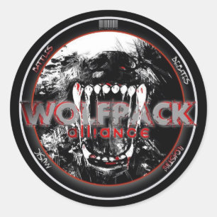 Adesivo Redondo WolfPack Stickers