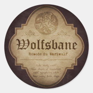 Adesivo Redondo Wolfsbane Apothecary
