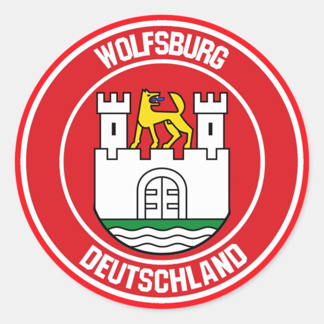Adesivo Redondo Wolfsburg Round Emblem (Frente)