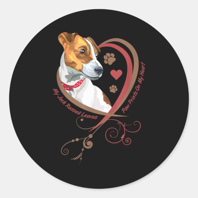 Adesivo Redondo Womans Jack Russell Terrier Shirt Parson Russell T (Frente)