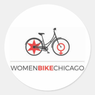 Adesivo Redondo Women Bike Chicago - Design de Passagem