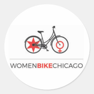 Adesivo Redondo Women Bike Chicago - Design de Passagem