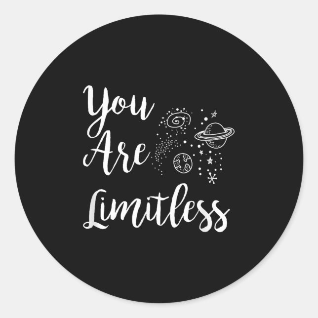 Adesivo Redondo Women You Are Limitless Amazing Motivational  (Frente)