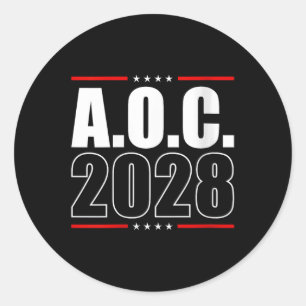 Adesivo Redondo Womens Aoc 2028 A.o.c. 2028 Para O Presidente Aoc 