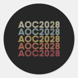 Adesivo Redondo Womens Aoc 2028 A.o.c. 2028 Para O Presidente Aoc