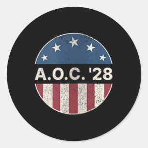 Adesivo Redondo Womens Aoc 2028 A.o.c. 2028 Para Presidente Americ