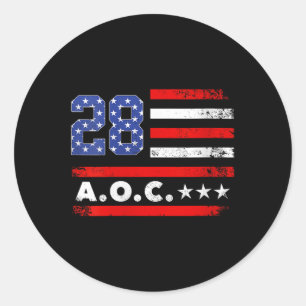 Adesivo Redondo Womens Aoc 2028 A.o.c. 2028 Para Presidente Americ
