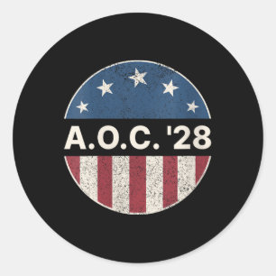 Adesivo Redondo Womens Aoc 2028 A.o.c. 2028 Para Presidente Americ