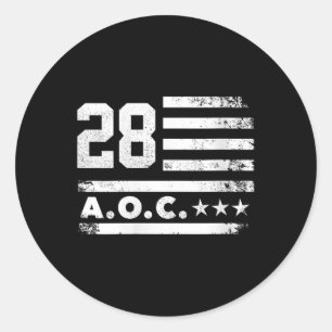 Adesivo Redondo Womens Aoc 2028 A.o.c. 2028 Para Presidente Americ