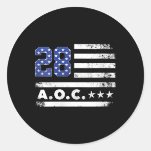 Adesivo Redondo Womens Aoc 2028 A.o.c. 2028 Para Presidente Americ
